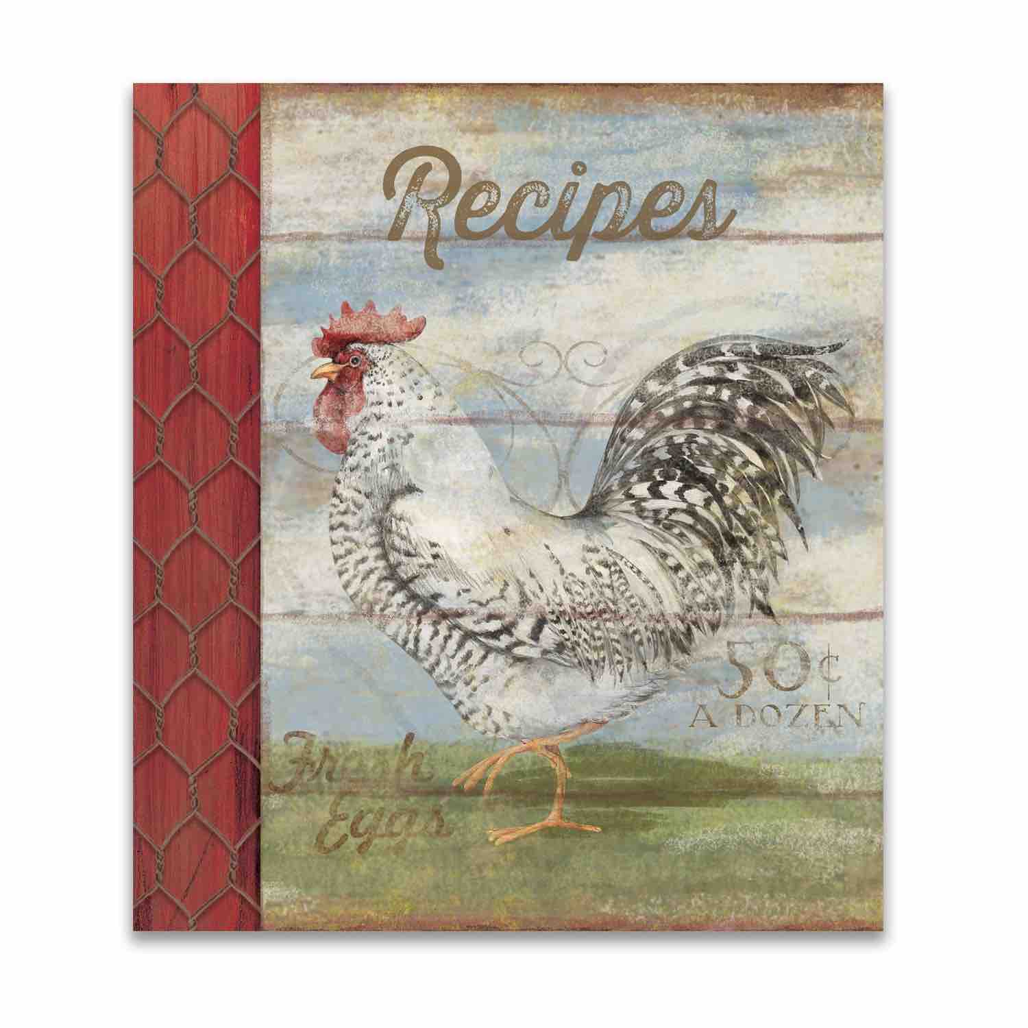 Recipe Card Binder Album | Barnyard Rooster